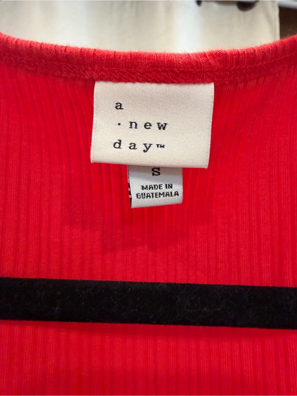 a new day Bright Red Ribbed Button-Front Tank - Picture 4 of 5